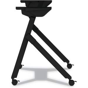 Alera Black <b>Flip</b> and Nest Table Base 55.88w X 23.63d X 28.5h Furniture <b>Casters</b> Included - Product Image 1