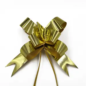 Mooie Rode Pp Metallic Vlinder Tie Pull Bloem Lint Bows Voor Bruiloft Decoraties