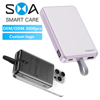 Batterie externe portable étanche avec logo personnalisé, charge rapide PD 35W, grande capacité 10000mAh, légère, micro USB, charge sans fil