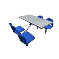 Ensemble de table à manger en métal pour aire de restauration chaises 8 personnes cantine scolaire en acier inoxydable siège et table en usine