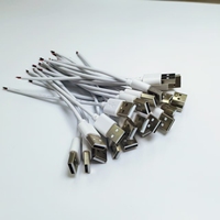 Câble de charge USB 2.0 personnalisé, gaine en PVC, mâle vers extrémité ouverte, câble de charge USB, faisceau de câbles