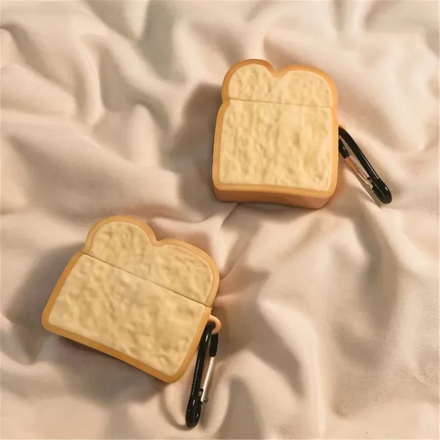 Cute 3D Toast Bread Silicone Case for Apple for AirPods 4 3 Pro 2 1 Covers Soft Wireless Earphone Cover for Pro2