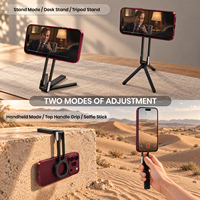 Support de téléphone magnétique personnalisé avec logo, trépied, bâton à selfie pliable en plastique ABS pour téléphone, cadeau de voyage, vente en gros