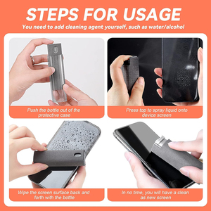 Limpiador de Pantalla 2 en 1 con Botella de Spray, Paño de Microfibra para Limpiar Teléfonos Móviles, Tabletas y Computadoras - Product Image 5