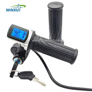 E-Bike Twist Throttle LCD Speed Display Turning Handle Universal Hall Accelerator for Electric bicycle scooter tricycle