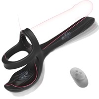 Anneau vibrant en silicone à verrouillage électrique télécommandé, étanche IPX7, alimentation USB, 10 modes de vibration