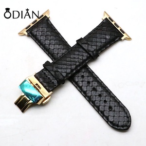 <span class=keywords><strong>2022</strong></span> nueva correa de reloj de moda duradera joyería correa de reloj de cuero de serpiente genuina Compatible con adaptador de reloj Apples - Product Image 3