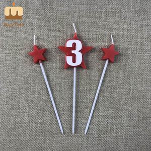 เทียนหอมธรรมดารูปดาว0-9สำหรับงานวันเกิดเจ้าหญิงปาร์ตี้วันฮาโลวีนเทียนหมายเลขเค้กแฮนด์เมด - Product Image 2