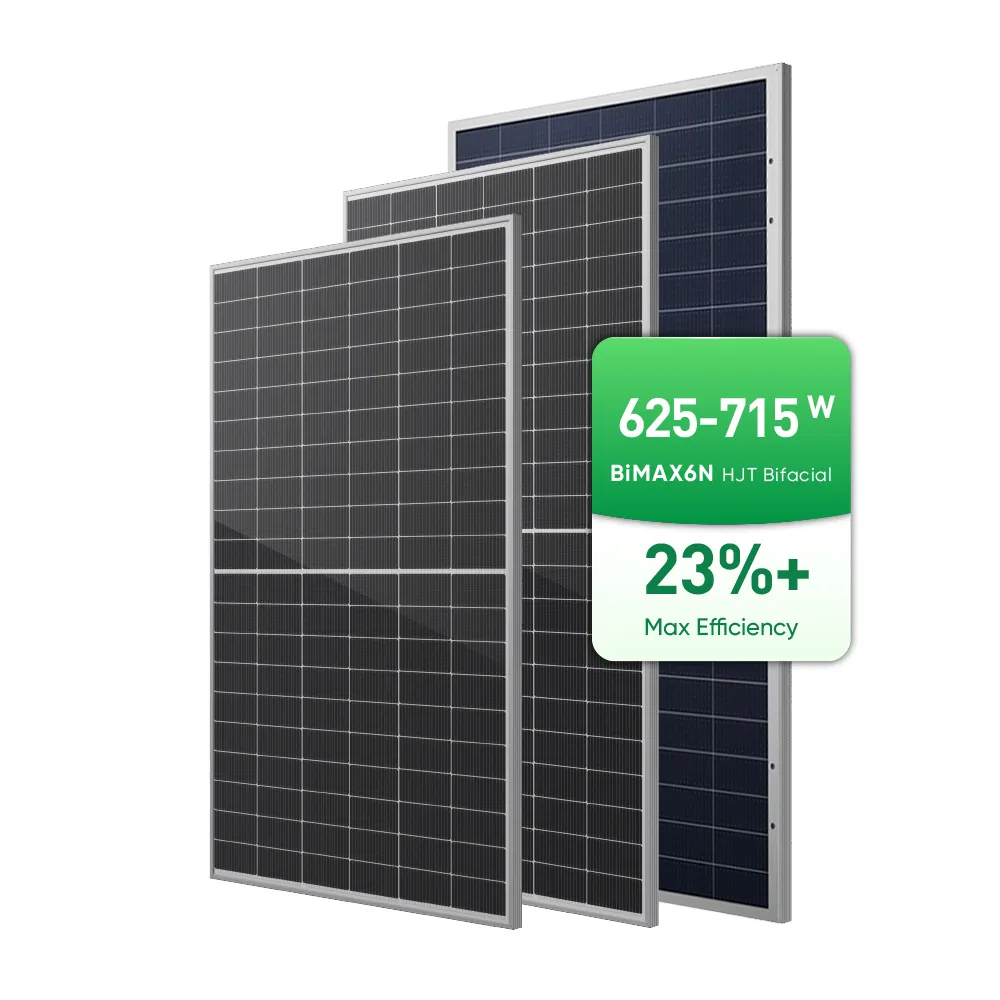 Pannello solare Sunpal HJT 670W 700 Watt 720W pannello solare residenziale bifacciale fotovoltaico padella solare HJT a doppia faccia ad alta efficienza