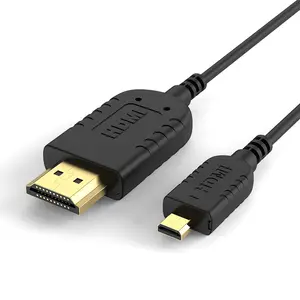 Slim Micro HDMI to HDMI Cable Streaming You Tube Camera Cable Resolution Rate 4k 60Hz OD2mm Micro hdmi