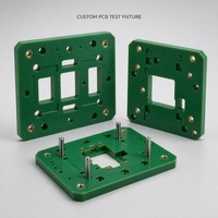 Plaque de test PCB personnalisée, support de test FR4 usiné CNC avec trous de positionnement, assemblage SMT, OEM, connecteurs Pogo ICT FCT