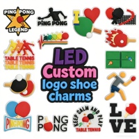 Breloques de chaussures tendance et populaires, personnalisables avec logo LED, pour la décoration de chaussures