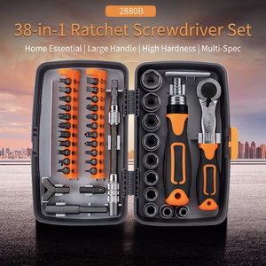 Ratchet Screwdriver Chrome Vanadium Steel Home Maintenance <b>Tool</b> <b>Set</b> - Product Image 2