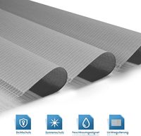 Nouveau style de store double à enroulement Duo 45x150cm (LxH) translucide occultant protection solaire à fixation par pince pour fenêtres et portes