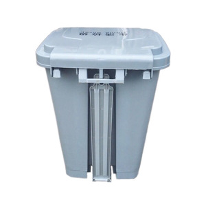 Cubo de Basura de Plástico Gris de 30L, Rectangular, con Pedal, para Uso en Interiores y Exteriores, para Residuos Domésticos - Product Image 3