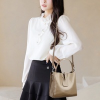 Sacs à main en cuir véritable OEM ODM pour femmes, sacs à bandoulière de luxe de créateur, sacs fourre-tout tendance pour dames, prix de gros
