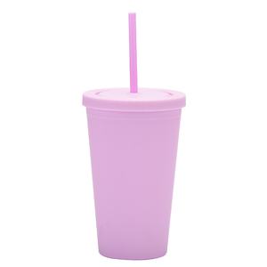 Vaso Personalizado de 16 oz Multicolor para Mujer, Vaso de Plástico Esmerilado de Doble Capa con Pajita y Tapa para Café, Vaso Sublimable - Product Image 4