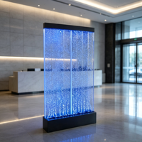 Décoration intérieure : Mur d'eau moderne et minimaliste pour entrée, cascade murale, mur à bulles pour hôtels et restaurants, aquarium mural