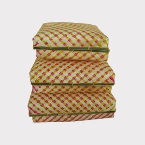 Cajas de almacenamiento de tejido de bambú versátiles hechas a mano, cestas de regalo de mimbre flexibles coloridas para bandeja de comida y uso doméstico - Product Image 1