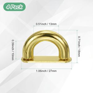 Pack D Ring Connector Buckles Alloy Arch Bridge Buckle Chain Strap Connector With Screws For Bag DIY <b>Leather</b> Craft <b>Backpack</b> Maki - Product Image 3