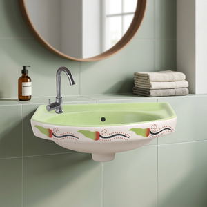 Choco Brown Ceramic <b>Wall</b> Hung Wash Basin Modern Bathroom Hand Wash Sink for Hotel Villa Commercial Projects - Product Image 5