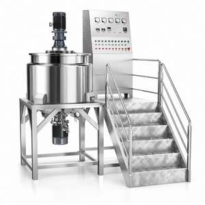 Équipement de mélange et d'émulsification pour savon liquide, crème et autres produits, avec cuve homogénéisatrice à fond sous vide, disponible en 500L, 1000L et 100 Litres - Product Image 1