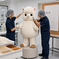 Costume de mascotte d'alpaga personnalisé OEM ODM, personnage animal de ferme pour la promotion des foires rurales et des parcs zoologiques