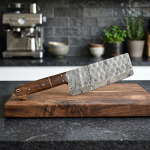 Couteau Viking en acier Damas, couteau Viking forgé à la main sur mesure pour trancher les aliments, couteau Damas fait main pour la cuisine - Product Image 1