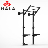 Estación Multifuncional de Gimnasio HALA-LY069, Soporte para Ejercicios de Crossfit con Barra de Dominadas y Soporte para Sentadillas