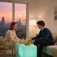 Chaise cube LED lumineuse / Location de mobilier LED lumineux rechargeable pour événements, boîte cube LED lumineuse, siège de bar, cube lumineux LED pour fête