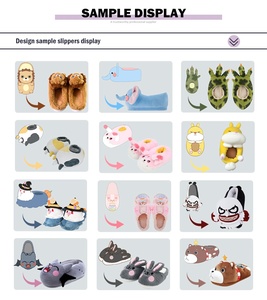 Pantofole Invernali Personalizzate per Bambini, Scarpe da Casa a Forma di Gatto Nero, Trendy Animali di <span class=keywords><strong>Peluche</strong></span> Imbottiti in Cotone - Product Image 5