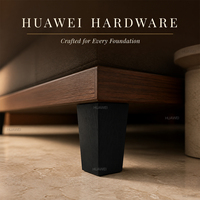 HUAWEI Quadratische Konische Kunststoff-Sofabeine in Schwarzer Holzoptik, Ersatz-Möbelfüße mit M8-Schraubenbolzen für Schränke