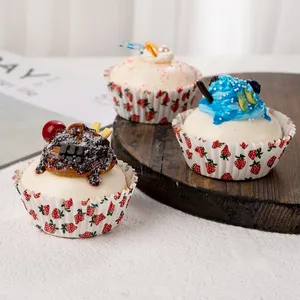 Kitchen Accessories New Product High Quality Food Grade Strawberry Pattern Paper Baking Tools Cupcake Baking Cups Muffin Liners