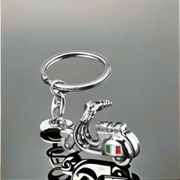 Porte-clés créatif vintage Turbo en alliage métallique, style dessin animé, mousqueton pour sacs à dos, moto, voiture