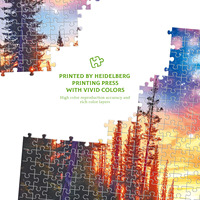 Puzzle personnalisé 1000 pièces Forêt Magique Grise, lignes de découpe, lamination UV brillante, affiche 1:1, direct usine, épais, sans bavures
