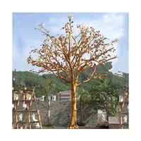 कस्टम डिजाइन के बगीचे सजावट जीवन आकार धातु कला गोल्डन पीतल पेड़ मूर्तिकला कीमतों
