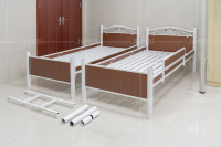Junqi Vente en gros Dortoir scolaire Cadre de lit en métal avec échelle Mobilier de maison Chambre à coucher Adulte Lit superposé en métal Taille pour étudiant