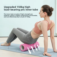 Rouleau de massage portable en mousse EVA haute densité antidérapante, personnalisable avec logo, bâton d'équilibre à dents de loup pour thérapie des tissus profonds et yoga
