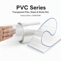 Rouleau de film rétractable en PVC transparent de qualité alimentaire 25-50 microns Haute clarté Film rétractable thermique pour l'emballage de bouteilles et de boîtes