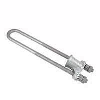 Usine directement argent fonte malléable inoxydable acier galvanisé à chaud réglable UT Wedge Clamp extérieur