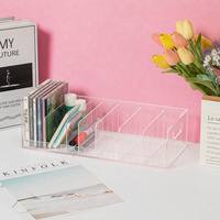 Organizador Empilhável para Chá e Café com Divisórias Removíveis, Caixa de Armazenamento Ajustável para Cápsulas K-Cup, Material de Escritório e Cosméticos
