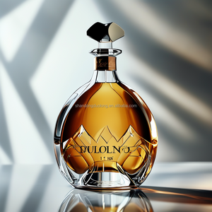 Verre Borosilicate Premium de Luxe Brandy Whisky Vodka <span class=keywords><strong>Xo</strong></span> Spirit Bouteille Bouchon à Vis 750ml 1000ml Capacités Bouteille en Verre Vide - Product Image 4