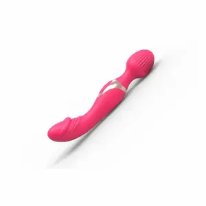 Brinquedo adulto do sexo duplo dirigido Magia Massager Meninas Clitoris Vibrador Masturbador Vagina AV Wand Vibrador