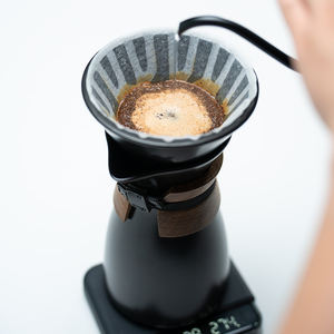 DHPO, recién llegado, juego de cafetera para verter, gotero de porcelana con manga de madera y tapa, servidor de café de cerámica - Product Image 2