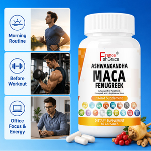 Nuevo Suplemento de Maca con Tongkat Ali y Ginseng, Ayuda a Aliviar el Estrés, Cápsulas de Raíz de Maca y Ashwagandha para Adultos - Product Image 6