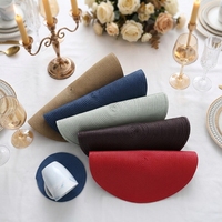 Napperons ronds en plastique PP tressé, colorés, durables et légers, pour mariages, dîners, hôtels et événements