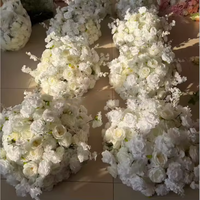 Boule de fleurs blanches de grande taille FL-093, boule florale, grands centres de table pour la décoration de mariage, d'anniversaire ou de fête