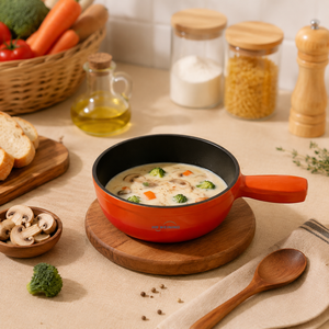 Casserole <span class=keywords><strong>en</strong></span> <span class=keywords><strong>fonte</strong></span> émaillée personnalisée OEM pour cuisinière à gaz et à <span class=keywords><strong>induction</strong></span> - Product Image 3