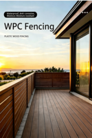 Balustrade WPC haute résistance, panneau composite épaissi pour pont piétonnier et barrière de sécurité pour allée publique