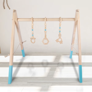 Al por mayor: Juguetes para bebés, otros juguetes, alfombras de juego, juguetes de madera para gimnasio de bebés para actividades en interiores con mordedores colgantes - Product Image 4